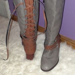 Womens knee high heeles boots